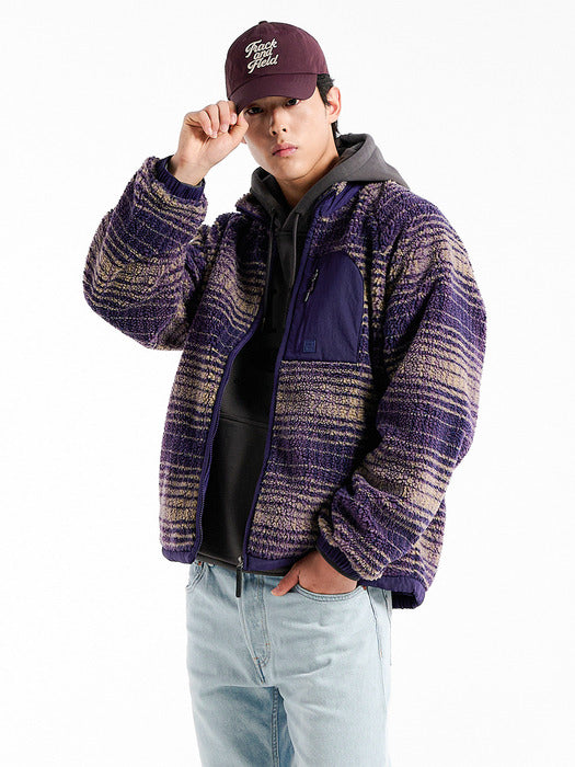 [fila] Checked Fleece Jacket_FS254PL01X002_541