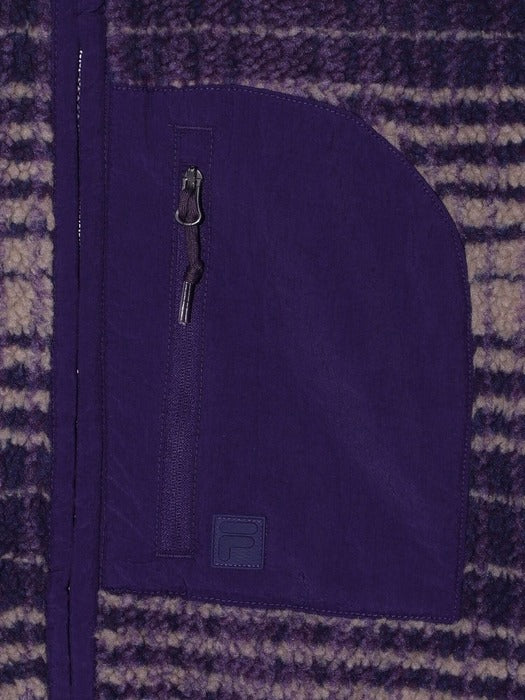 [fila] Checked Fleece Jacket_FS254PL01X002_541
