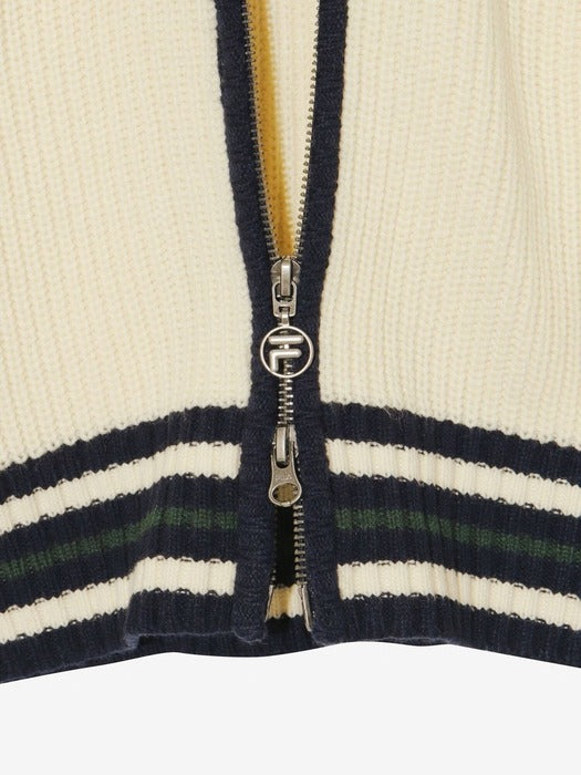 [fila] Unisex Color-Block Raglan Zip-Up Cardigan_FS254ST01X001_150