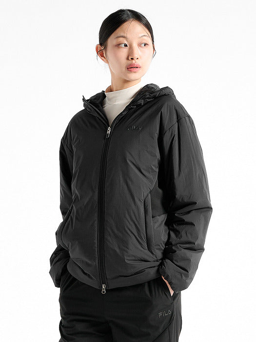 [fila] Woven Stretch Hooded Padded Jacket_FS254JK02X001_001