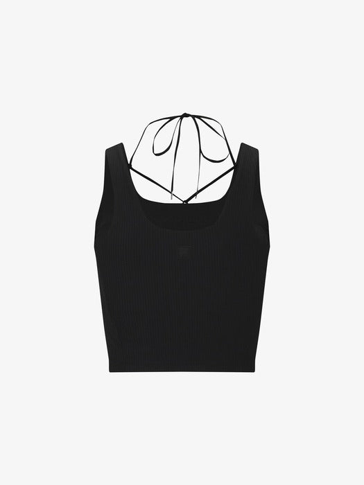 [fila] Detachable Strap Ribbed Bralette_FS253IT02F001_001