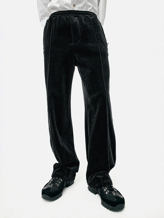 [andersson bell] UNISEX VELVET TRACK PANTS apa854u(BLACK)