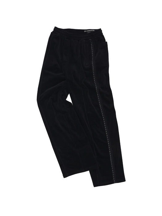 [andersson bell] UNISEX VELVET TRACK PANTS apa854u(BLACK)