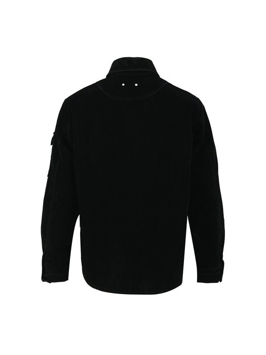 [andersson bell] PADDED VELVET DENIM SHIRT atb1374m(BLACK)