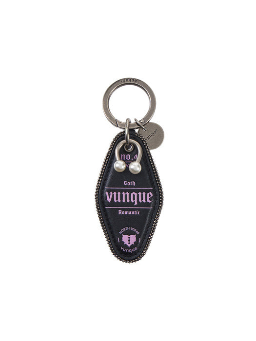 [vunque] Goth Romantic Leather Charm (Pink)