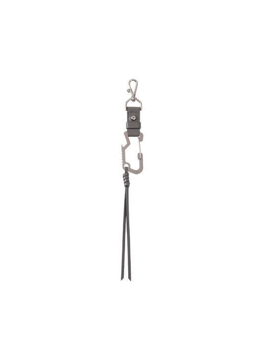 [vunque] Tie Leather Charm Ash Khaki
