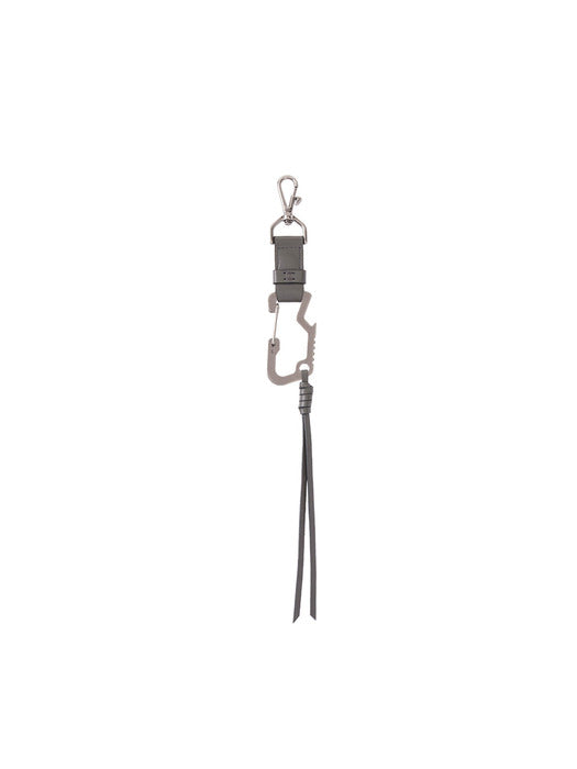 [vunque] Tie Leather Charm Ash Khaki
