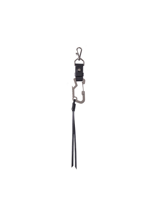 Vunque Tie Leather Charm Black