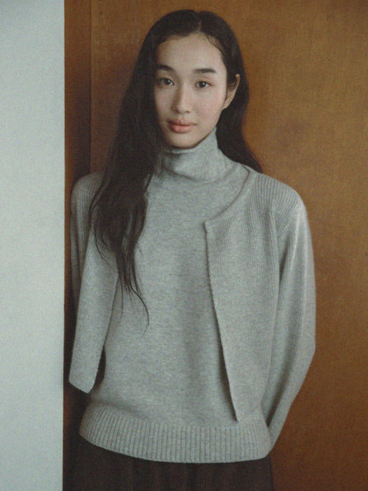 Mango Maniplease Oll Raccoon Cardigan Light Grey