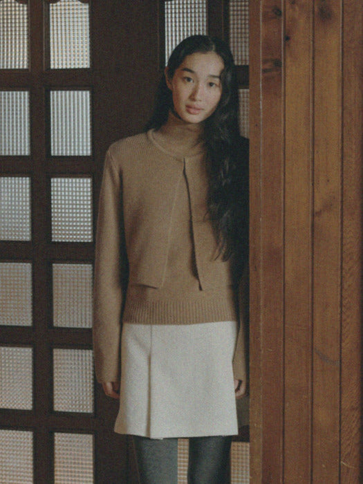 Mango Maniplease Oll Raccoon Cardigan Camel