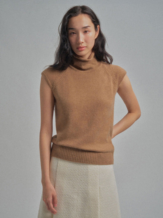 Mango Maniplease Oll Raccoon Turtle Knit Camel