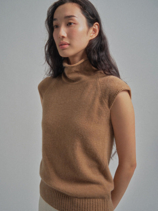 Mango Maniplease Oll Raccoon Turtle Knit Camel