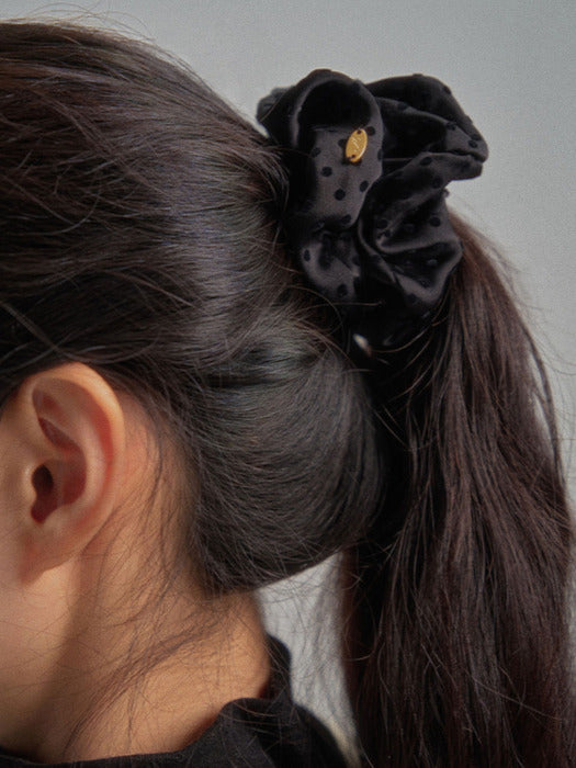 Wconcept_Mango_Maniplease Mango Maniplease Dotted Scrunchie - Black