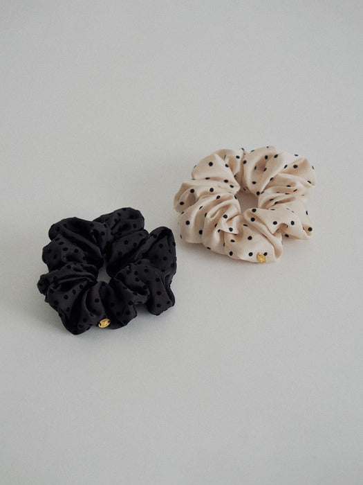 Wconcept_Mango_Maniplease Mango Maniplease Dotted Scrunchie - Black
