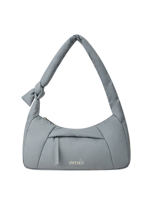 [emis] PADDED ZIP POCKET SHOULDER BAG-BLUE