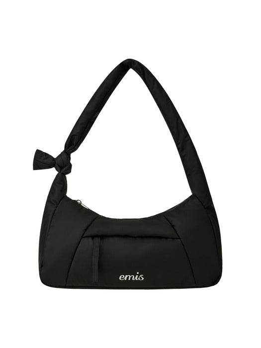 [emis] PADDED ZIP POCKET SHOULDER BAG-BLACK