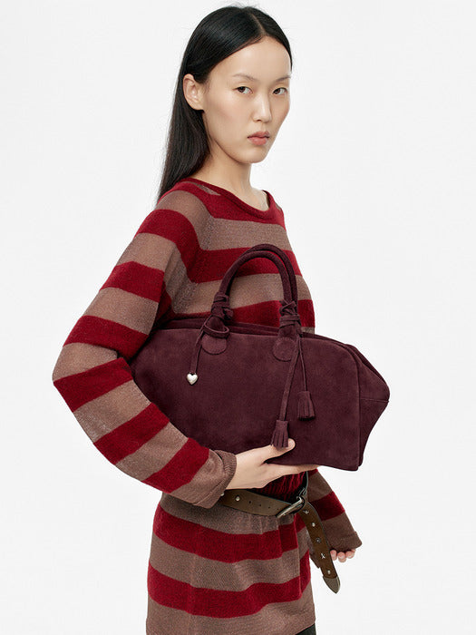 Margesherwood Soft Bowling Large wine suede