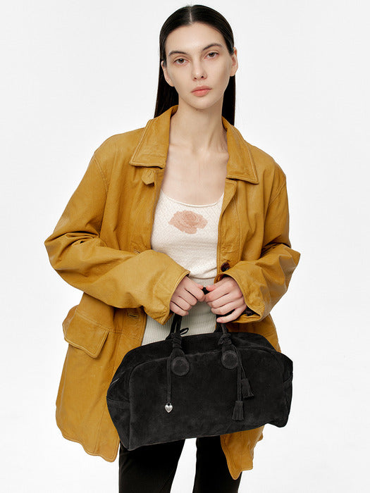 [MARGESHERWOOD] SOFT BOWLING LARGE_black suede