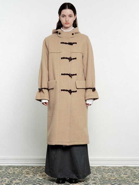 Margesherwood Alpaca Wool Duffle Coat beige