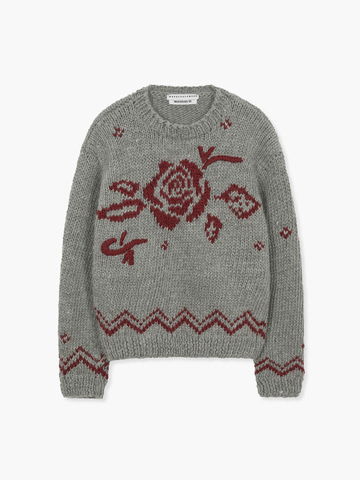 [MARGESHERWOOD] ROSE HANDMADE PULLOVER_grey