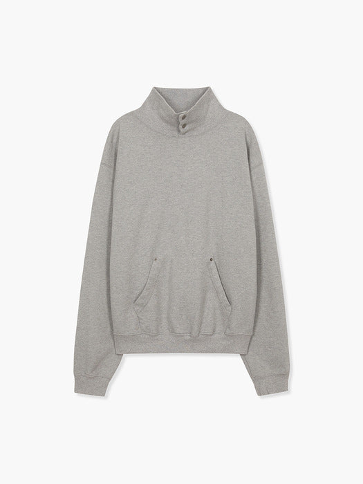 Margesherwood Highneck Snap Sweatshirt grey