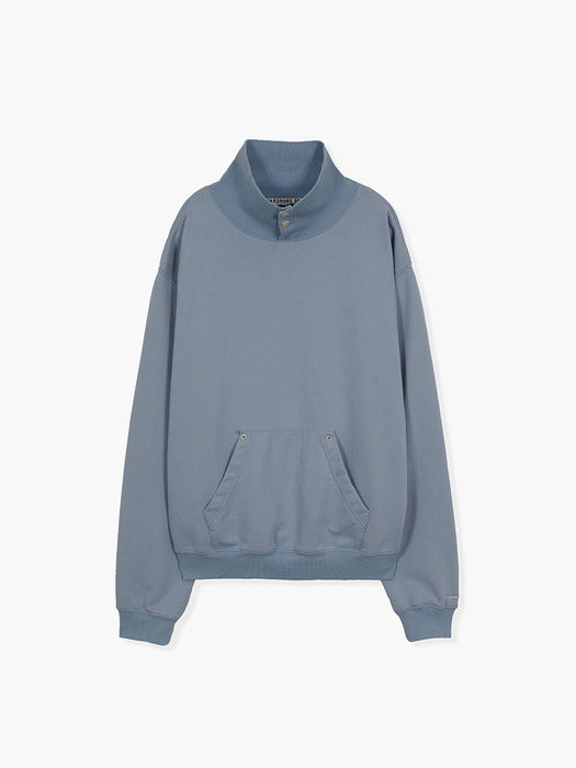 Margesherwood Highneck Snap Sweatshirt blue