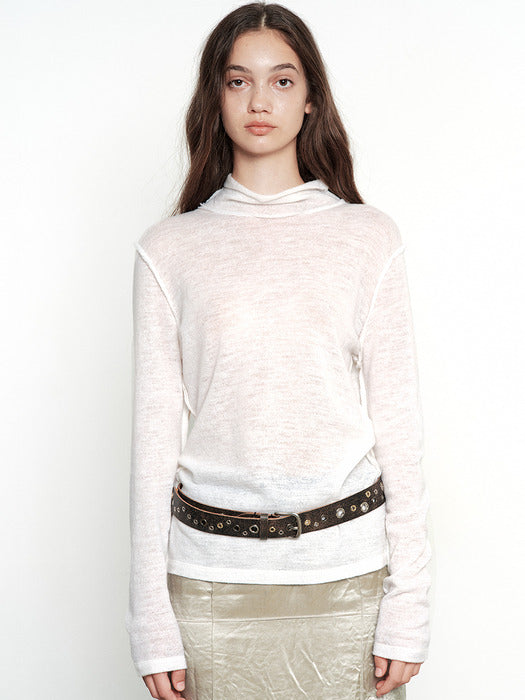 Margesherwood Puppy Touch Turtleneck Long Sleeve ivory