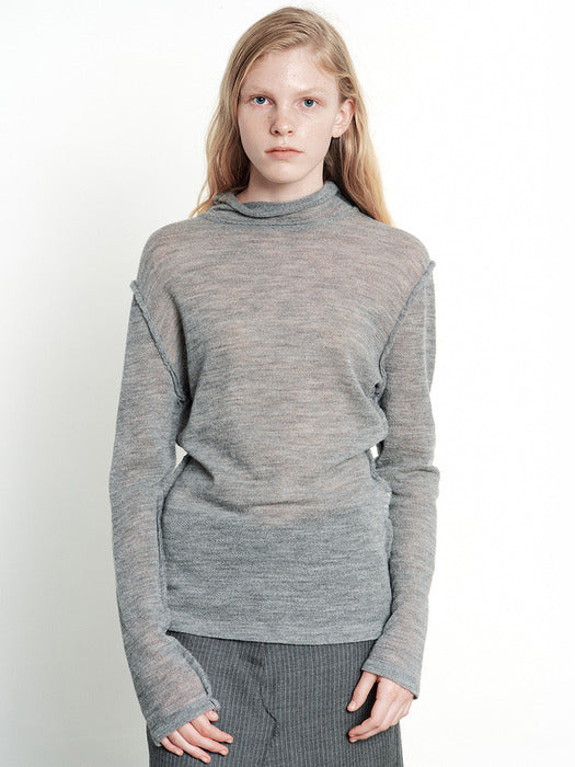 Margesherwood Puppy Touch Turtleneck Long Sleeve grey