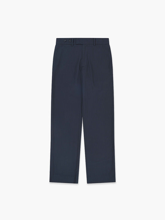 [MARGESHERWOOD] STRIPE BUTTON TROUSERS_navy