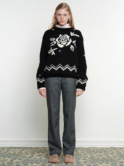Margesherwood Stripe Button Trousers grey