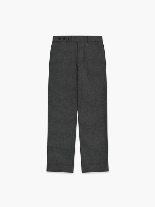 [MARGESHERWOOD] STRIPE BUTTON TROUSERS_grey