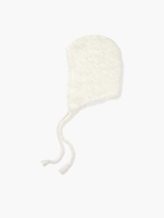 Margesherwood Hairy Earflap Beanie ivory
