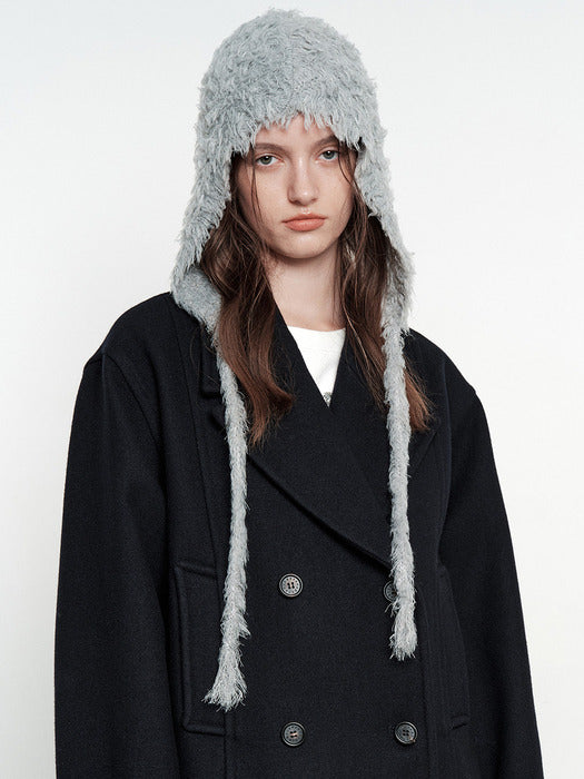 Margesherwood Hairy Earflap Beanie melange grey
