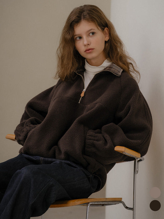 [TILLIDIE] Half zip up fleece MTM [TIWT02LT01]_2color