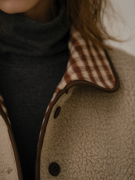 Tillidie Check collar detail dumble jumper