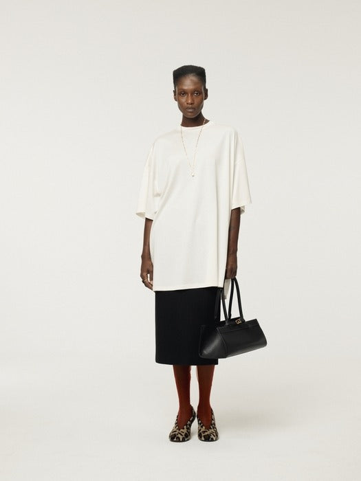 [recto] Wool Midi Skirt (Black)