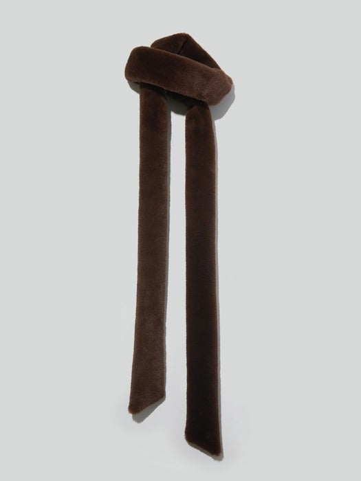[recto] FAUX FUR LONG SCARF (VINTAGE BROWN)