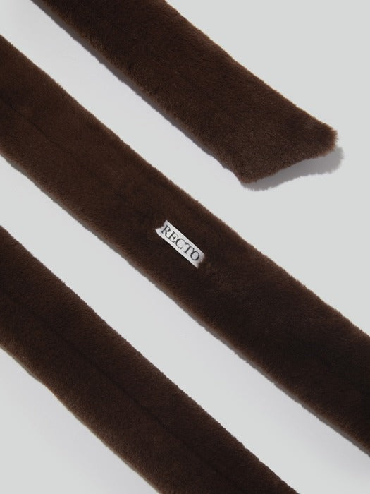 [recto] FAUX FUR LONG SCARF (VINTAGE BROWN)
