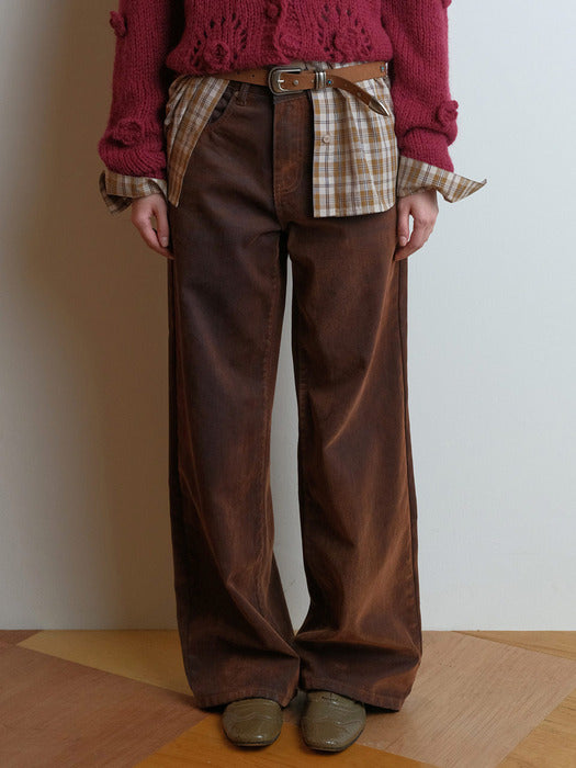 [raive] Vintage Tone Washing Denim Pants VJ5WL391_2color