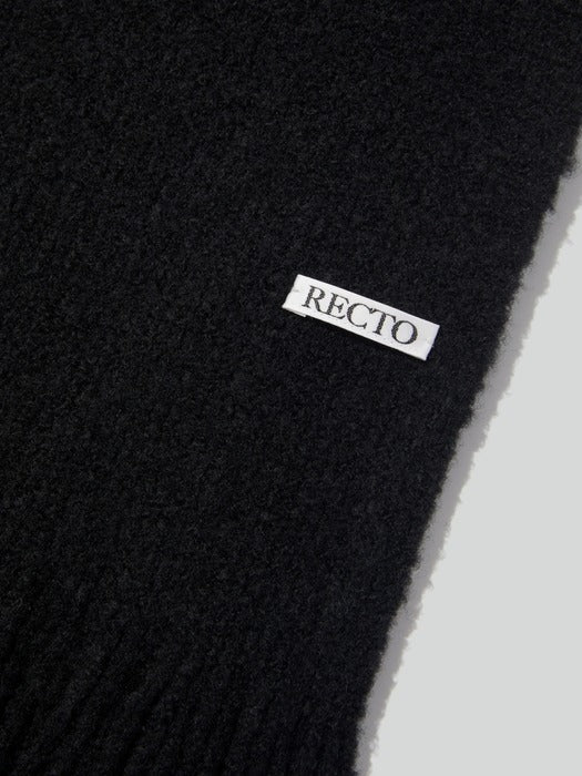 [recto] PETIT WOOL KNIT MUFLLER (BLACK)