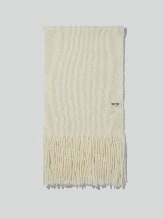 Recto Petit Wool Knit Muffler (Ivory)