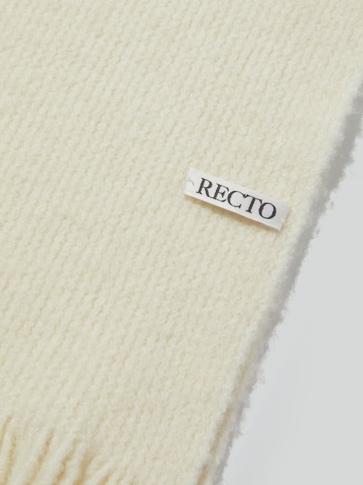 Recto Petit Wool Knit Muffler (Ivory)