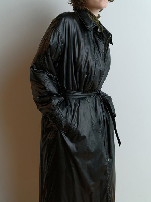 [raive] Padded Balmacaan Coat in Black VP5WM441-10