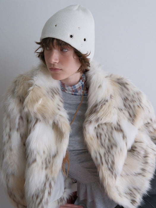 [raive] Mix Fur Jacket in Ivory VF5XJ072-03