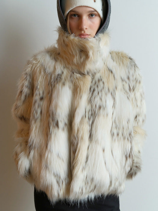 [raive] Mix Fur Jacket in Ivory VF5XJ072-03