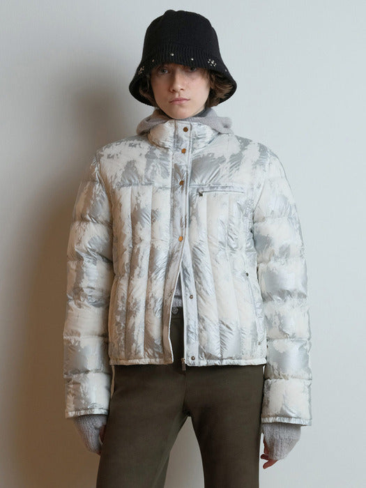 [raive] Print Light Down Jumper VD5WM410_2color