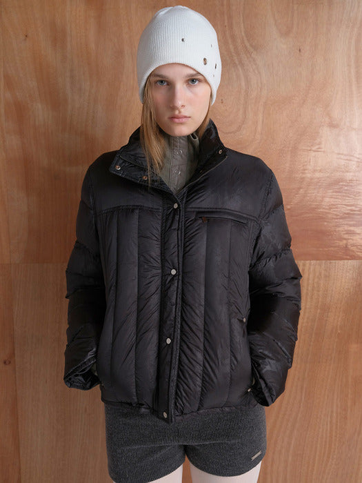 [raive] Print Light Down Jumper VD5WM410_2color