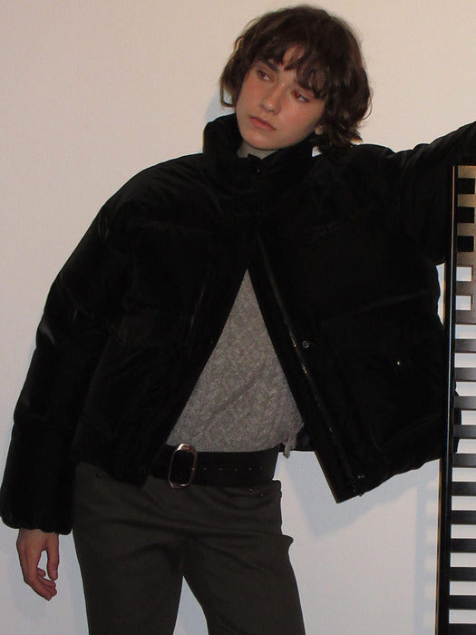 [raive] Velvet Powder Short Down Jumper VD5WM413_2color