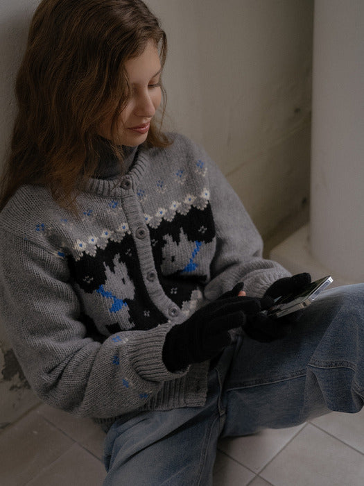 [TILLIDIE] Puppy wool blended cardigan [TIWT03CD01]_2color