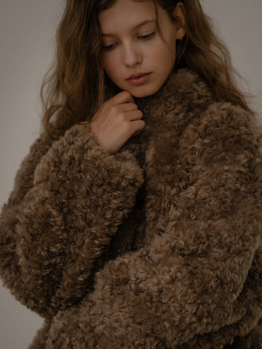 [TILLIDIE] Teddy bear half fur coat [TIWT03CT01]_2color
